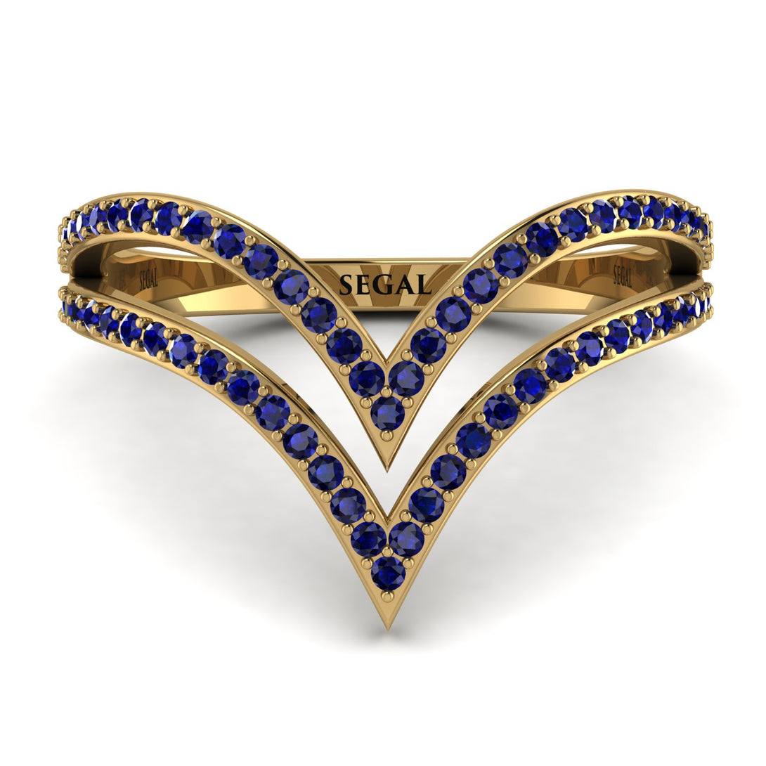 Double V Sapphire Ring - Lyla No. 13