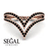 Double V Black Diamond Ring - Lyla No. 8 image 6