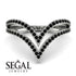 Double V Black Diamond Ring - Lyla No. 9 image 6