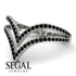 Double V Black Diamond Ring - Lyla No. 9 image 3