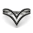 Double V Black Diamond Ring - Lyla No. 9 image 1