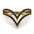 Double V Black Diamond Ring - Lyla No. 7 image 1