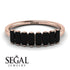 Emerald Cut Black Diamond Band - Esther No. 8 image 2