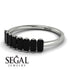 Emerald Cut Black Diamond Band - Esther No. 9 image 3