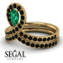 Emerald Pear Shape Stacking Bridal Set - Emilia No. 34 image 5