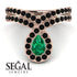 Emerald Pear Shape Stacking Bridal Set - Emilia No. 35 image 7