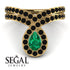 Emerald Pear Shape Stacking Bridal Set - Emilia No. 34 image 7