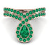 Emerald Pear Shape Stacking Bridal Set - Emilia No. 20 image 1