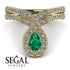 Emerald Pear Shape Stacking Bridal Set - Emilia No. 4 image 7