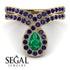 Emerald Pear Shape Stacking Bridal Set - Emilia No. 64 image 7