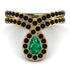 Emerald Pear Shape Stacking Bridal Set - Emilia No. 34 image 1