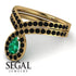 Emerald Pear Shape Stacking Bridal Set - Emilia No. 34 image 6