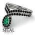 Emerald Pear Shape Stacking Bridal Set - Emilia No. 36 image 6