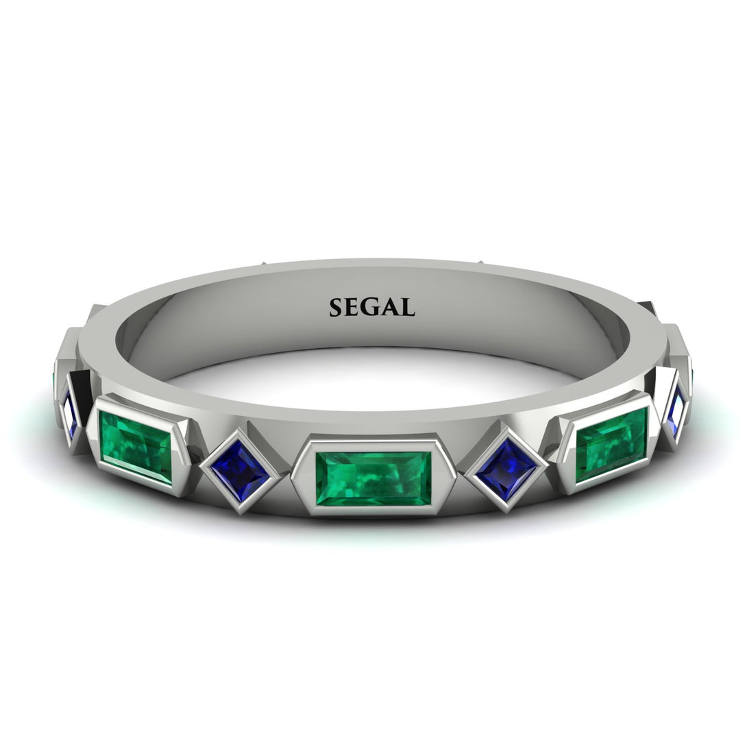Emerald Baguette & Princess Eternity Band - Andrea No. 30
