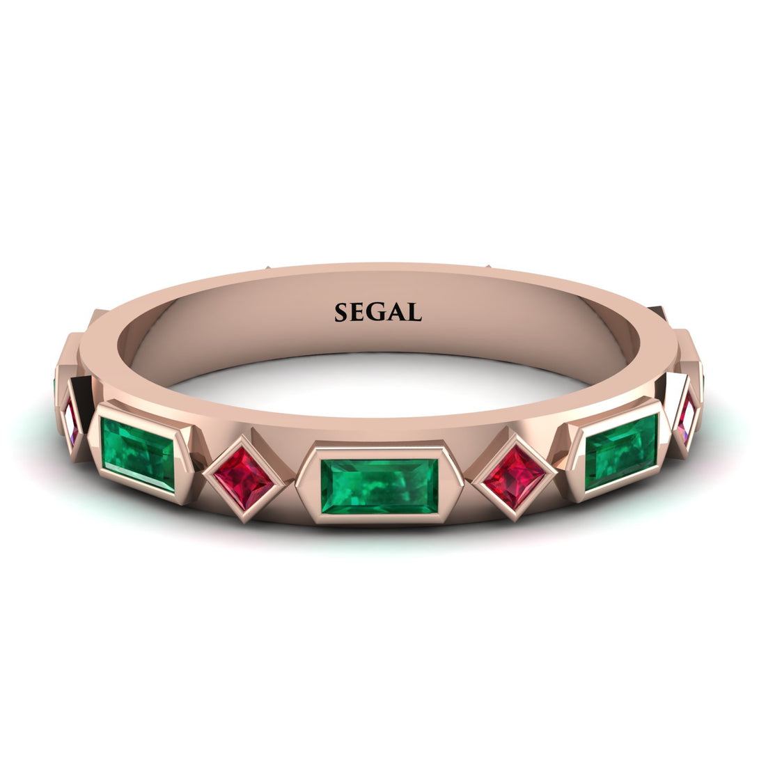 Emerald Baguette & Princess Eternity Band - Andrea No. 26