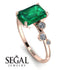 Emerald Cut Emerald Ring With Bezel - Alina No. 5 image 2