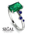 Emerald Cut Emerald Ring With Bezel - Alina No. 66 image 2