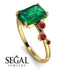 Emerald Cut Emerald Ring With Bezel - Alina No. 49 image 2