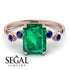 Emerald Cut Emerald Ring With Bezel - Alina No. 65 image 10