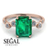 Emerald Cut Emerald Ring With Bezel - Alina No. 5 image 10