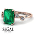 Emerald Cut Emerald Ring With Bezel - Alina No. 5 image 3