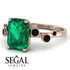 Emerald Cut Emerald Ring With Bezel - Alina No. 35 image 3
