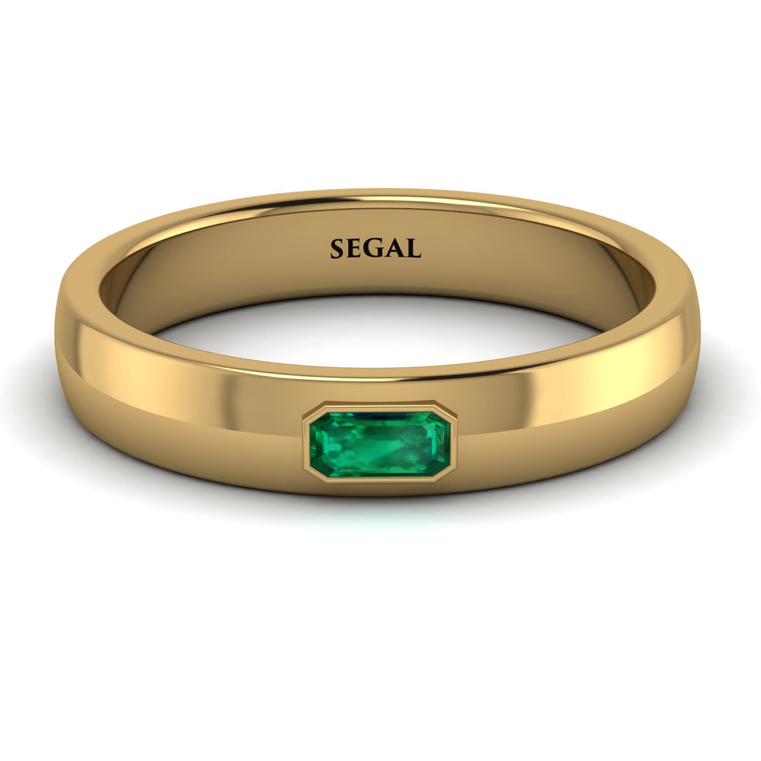 Emerald Cut Emerald Band - Londyn No. 4