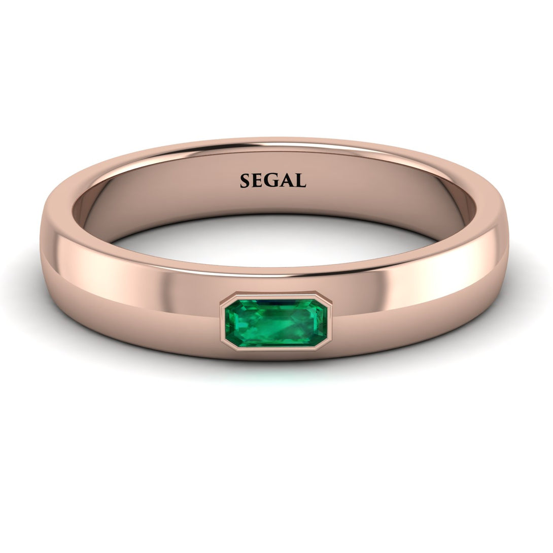 Emerald Cut Emerald Band - Londyn No. 5