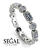Emerald Cut Diamond Bezel Eternity Ring - Genevieve No. 3 image 10