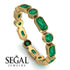 Emerald Cut Emerald Bezel Eternity Ring - Genevieve No. 19 image 10