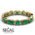 Emerald Cut Emerald Bezel Eternity Ring - Genevieve No. 19 image 2