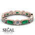 Emerald Cut Emerald Bezel Eternity Ring - Genevieve No. 5 image 2