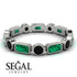 Emerald Cut Emerald Bezel Eternity Ring - Genevieve No. 36 image 2