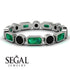 Emerald Cut Emerald Bezel Eternity Ring - Genevieve No. 36 image 3