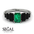 Emerald Cut Emerald Geometrical Ring - Briella No. 36 image 15