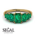 Emerald Cut Emerald Geometrical Ring - Briella No. 19 image 15