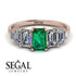 Emerald Cut Emerald Geometrical Ring - Briella No. 5 image 15