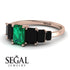 Emerald Cut Emerald Geometrical Ring - Briella No. 35 image 2