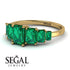 Emerald Cut Emerald Geometrical Ring - Briella No. 19 image 2