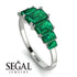 Emerald Cut Emerald Geometrical Ring - Briella No. 21 image 3