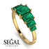 Emerald Cut Emerald Geometrical Ring - Briella No. 19 image 3