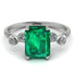 Emerald Cut Emerald Ring With Bezel - Alina No. 6 image 1