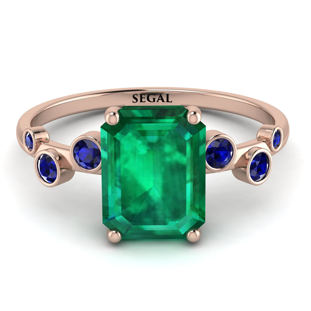 Emerald Cut Emerald Ring With Bezel - Alina No. 65