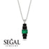 Emerald Cut Emerald Stairs Necklace - Briella No. 36 image 8