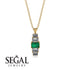 Emerald Cut Emerald Stairs Necklace - Briella No. 4 image 8