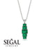 Emerald Cut Emerald Stairs Necklace - Briella No. 21 image 8