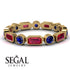 Emerald Cut Ruby Bezel Eternity Ring - Genevieve No. 70 image 3