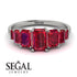 Emerald Cut Ruby Geometrical Ring - Briella No. 57 image 15