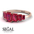 Emerald Cut Ruby Geometrical Ring - Briella No. 56 image 2