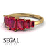 Emerald Cut Ruby Geometrical Ring - Briella No. 55 image 2